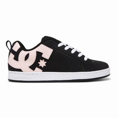 DC Court Graffik Women's Black/Pink Sneakers Australia GKM-492